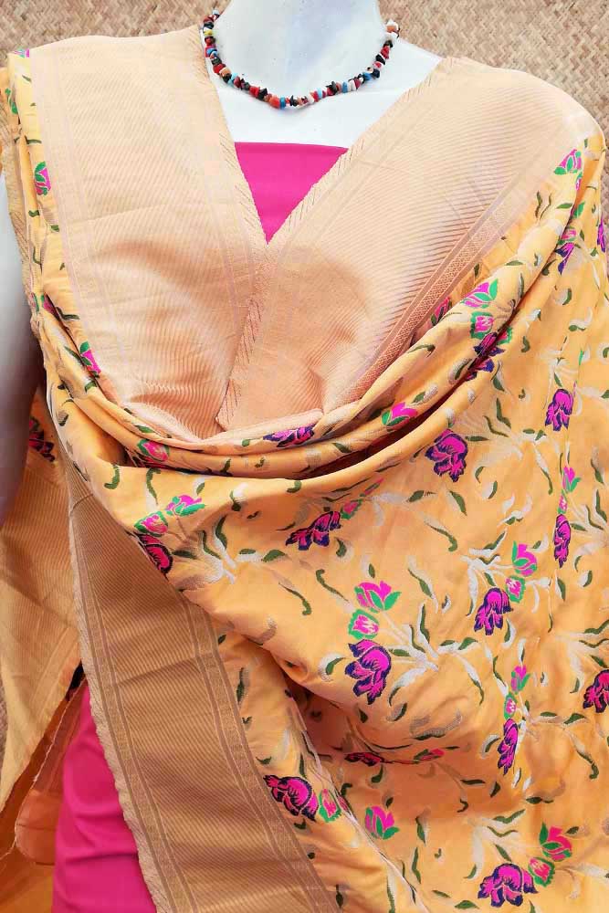 Woven Faux Silk Banarasi Dupatta