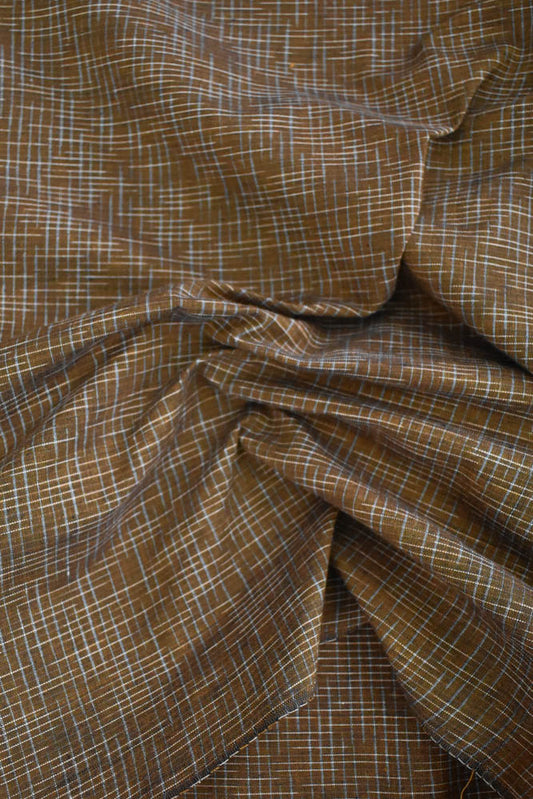 Woven ikkat cotton  fabric ( 2.5 mtrs cut)