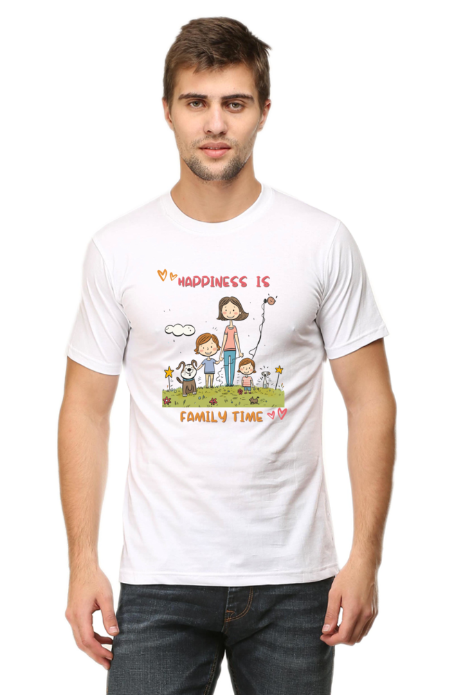 Happiness means family time - Unisex T-shirt