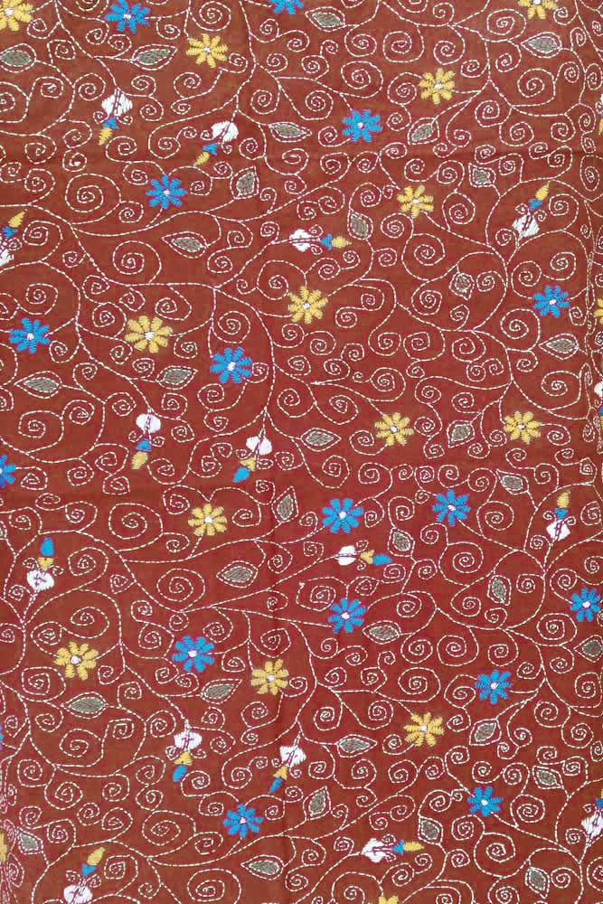 Embroidered cotton blouse fabric