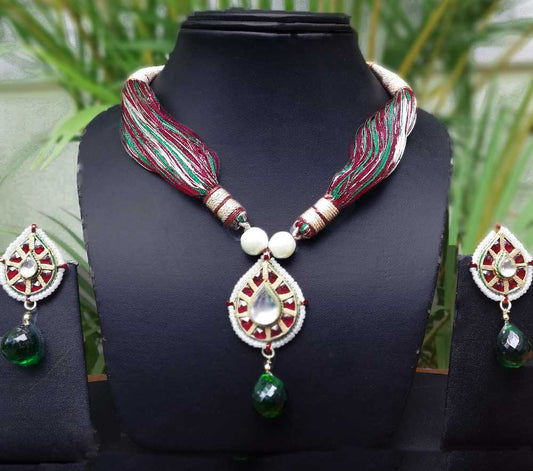 Gorgeous Kundan, AD & Pearl Necklace Set