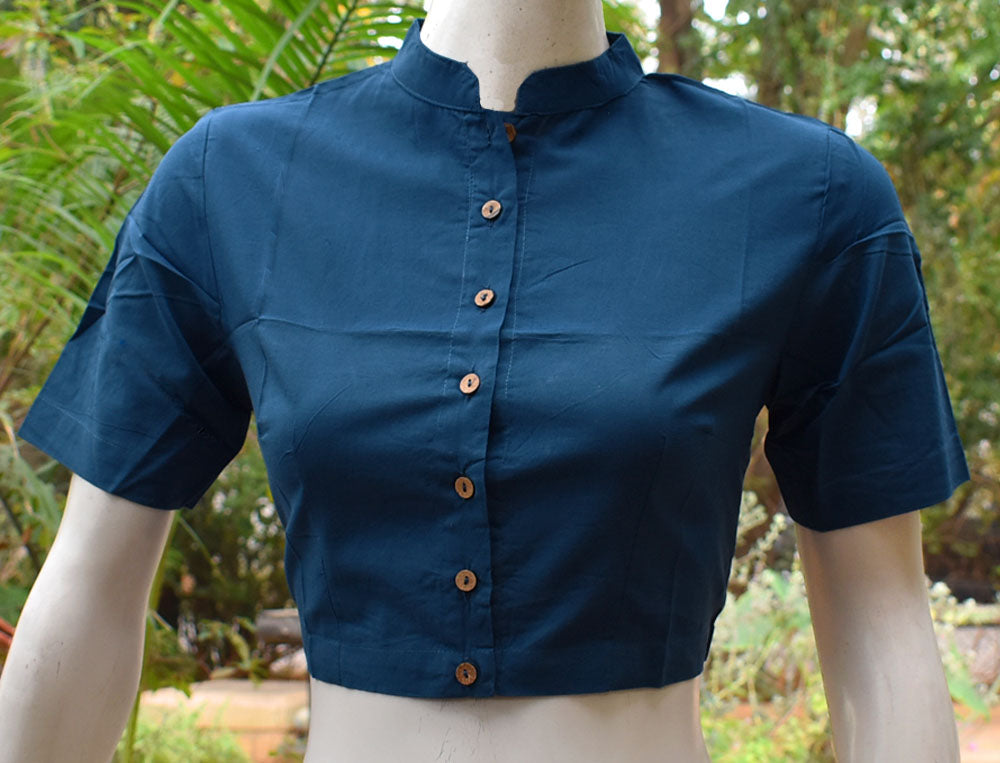 Cotton Blouse with Collar -  Size  - 34 , 36, 38, 40, 42