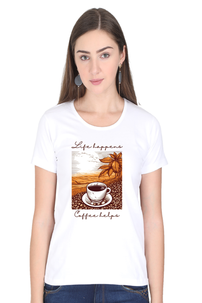 Coffee helps - Womens T-Shirt