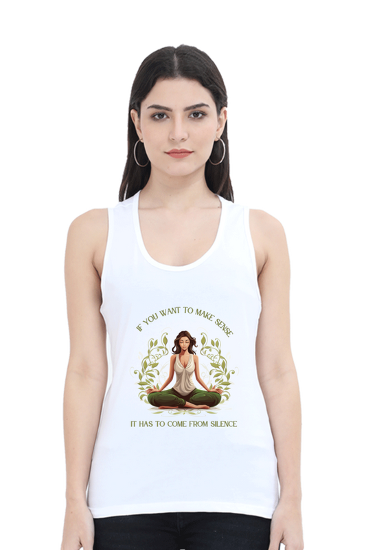 Make sense from silence,  yoga and work out Women’s Tank Top