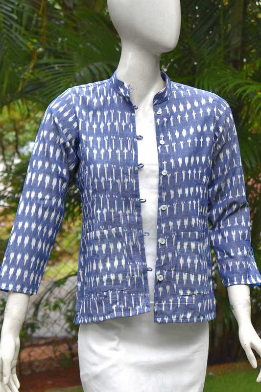 Woven Ikkat Cotton Jacket