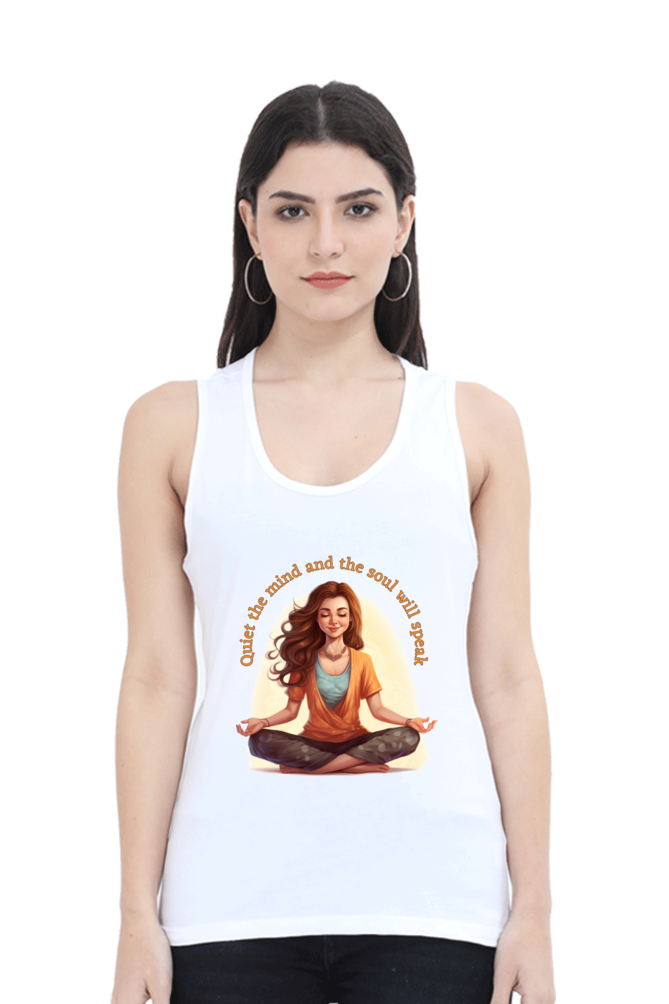 Quiet the Mind,  yoga and work out Women’s Tank Top