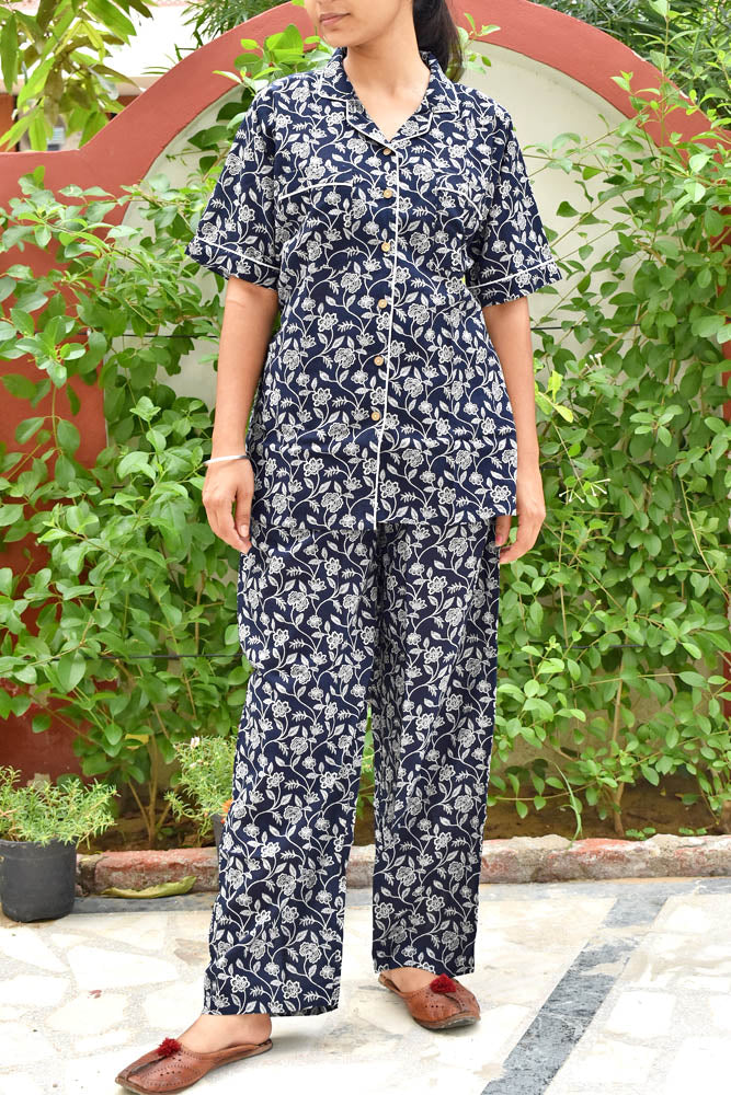 Beautiful Cotton Printed Night Suit ( Top & Pyjama) Size 36, 40