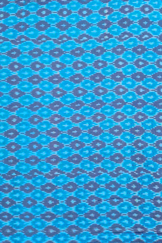 Elegant Woven Ikkat Silk Cotton Fabric