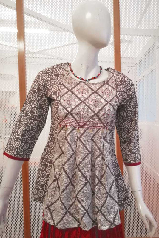 Elegant Cotton Short  Kurti/ Short Top