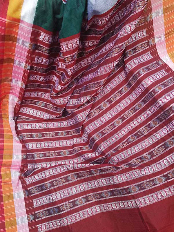 Elegant Handwoven Doll Bomkai cotton Saree