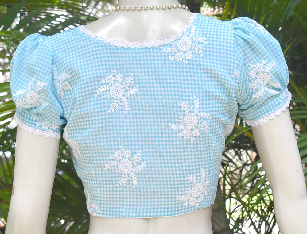 Elegant Rubia Blouse with embroidery & lace - All sizes
