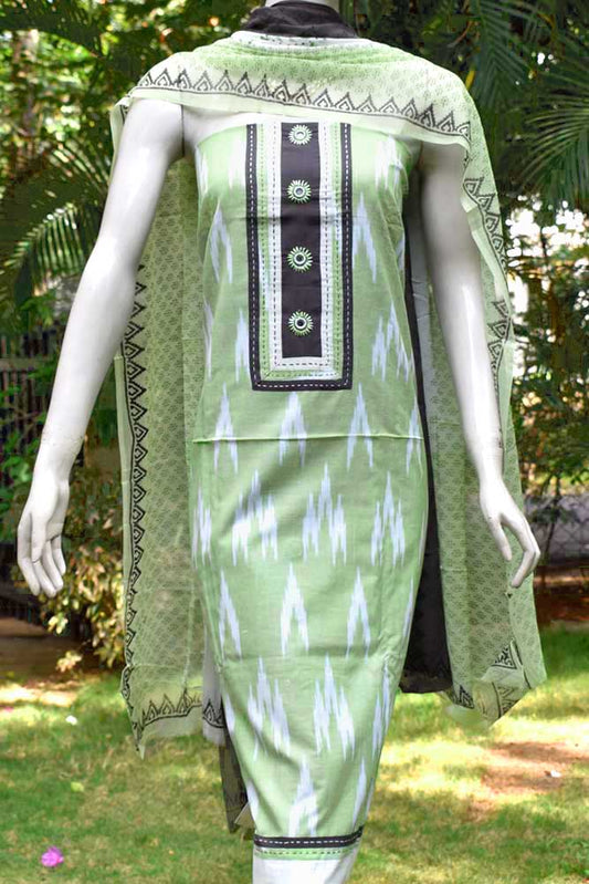 Elegant Ikkat Cotton Unstitched Suit fabric
