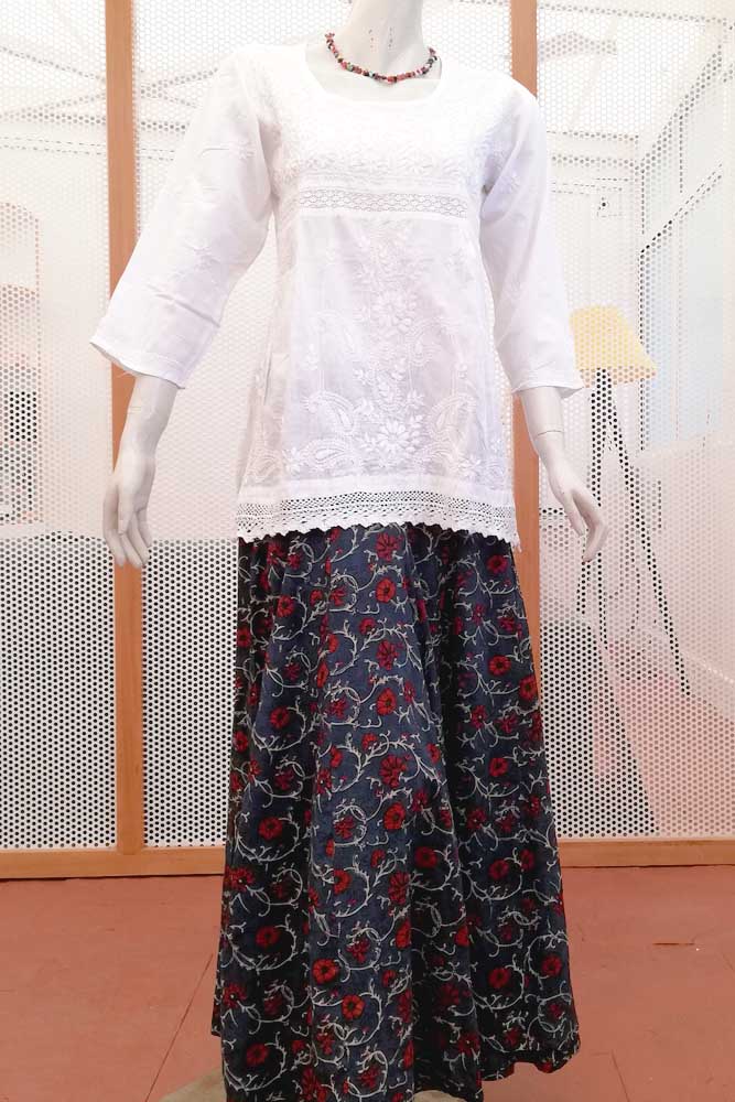 Kalidaar Cotton Block Printed Palazzo