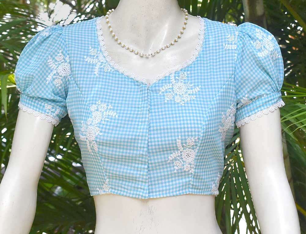 Elegant Rubia Blouse with embroidery & lace - All sizes