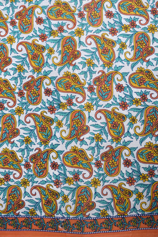 Beautiful Block Printed Running Cotton Fabric