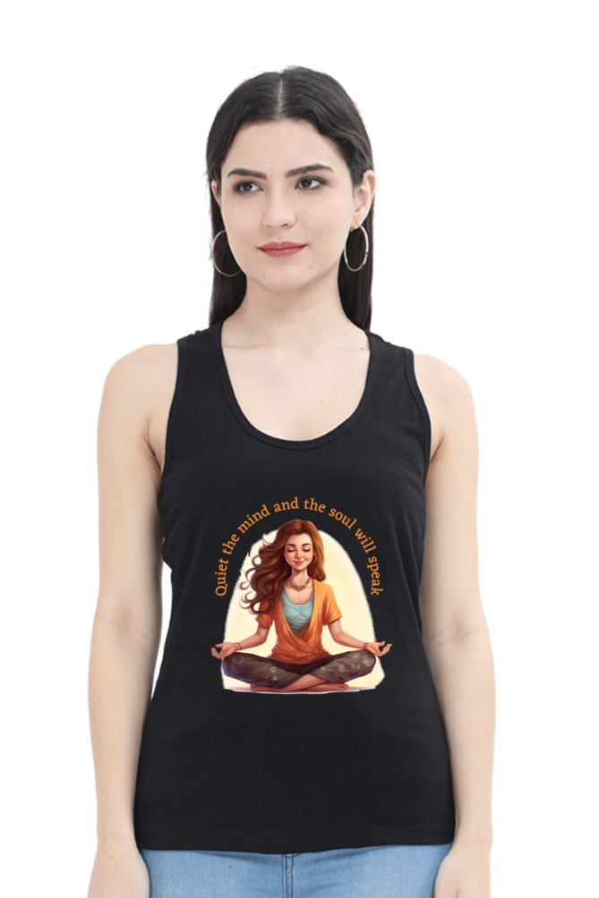 Quiet the Mind,  yoga and work out Women’s Tank Top