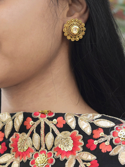 Designer Pearl & Kundan Earrings