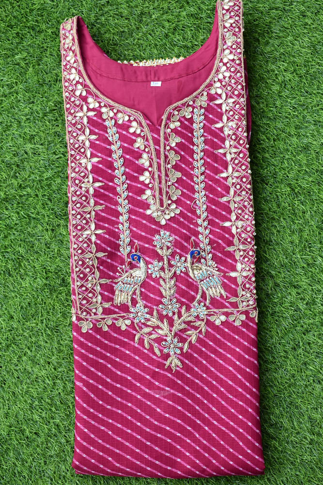 Beautiful kota si-co kurta with Hand Embroidery - 40