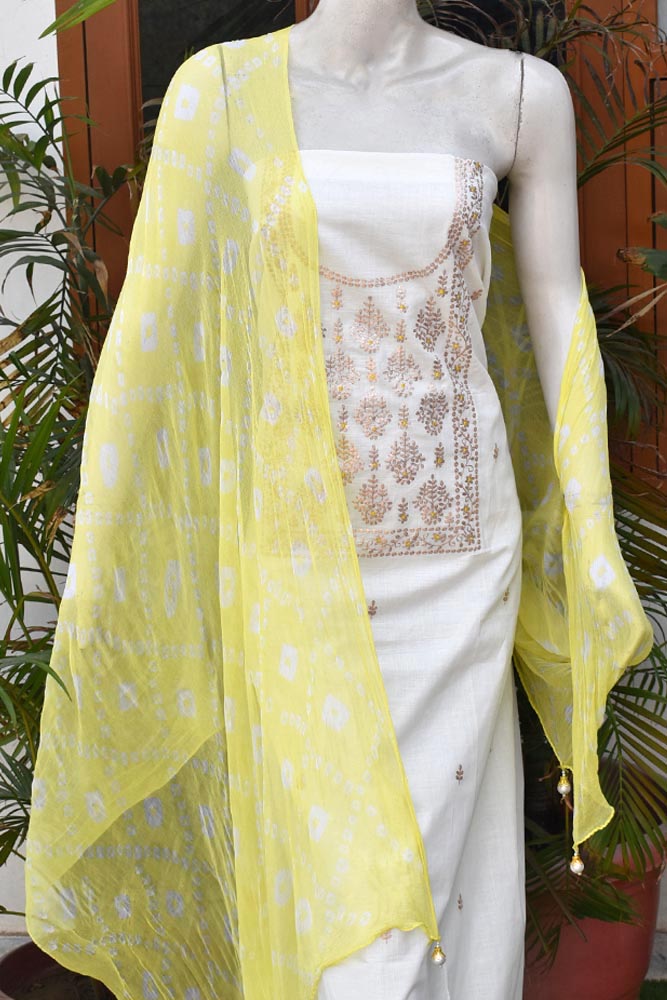 Kota Doria Salwar Suit With Hand Pittan Work at Rs 1999.00 | Gota Patti Suit  | ID: 26360524912