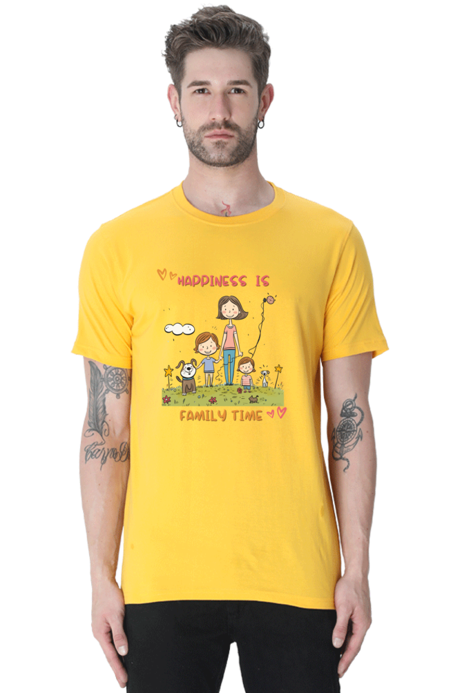 Happiness means family time - Unisex T-shirt