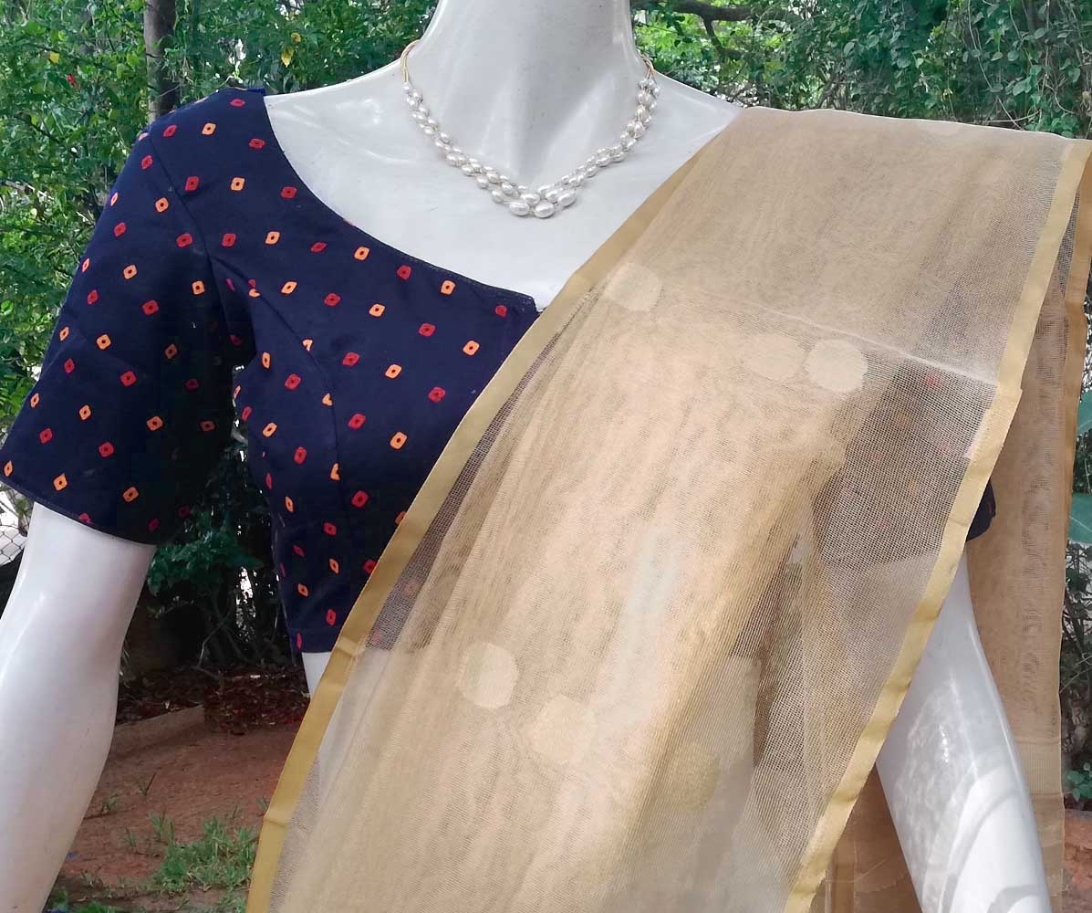 Cotton Bandhani blouse - size - 36