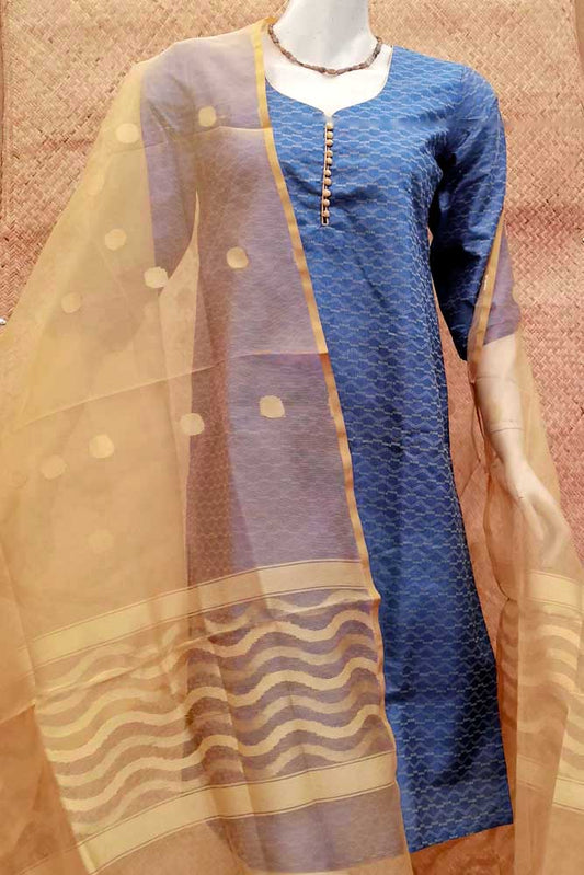 Elegant woven Beige Supernet dupatta
