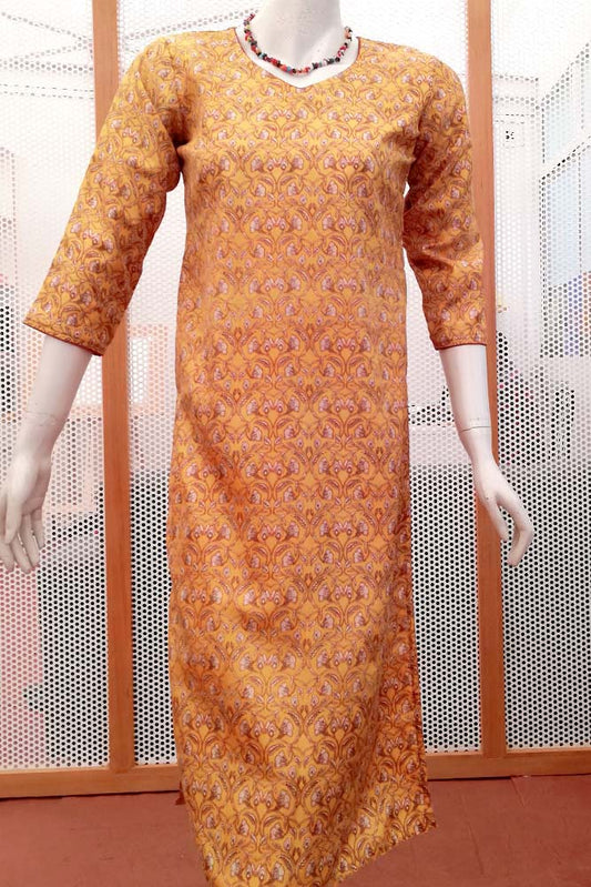 Elegant Bangalore Silk  Long Kurta