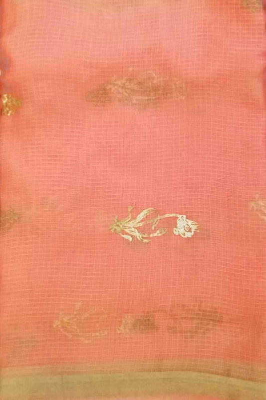 Kota Silk Fabric with Foil print