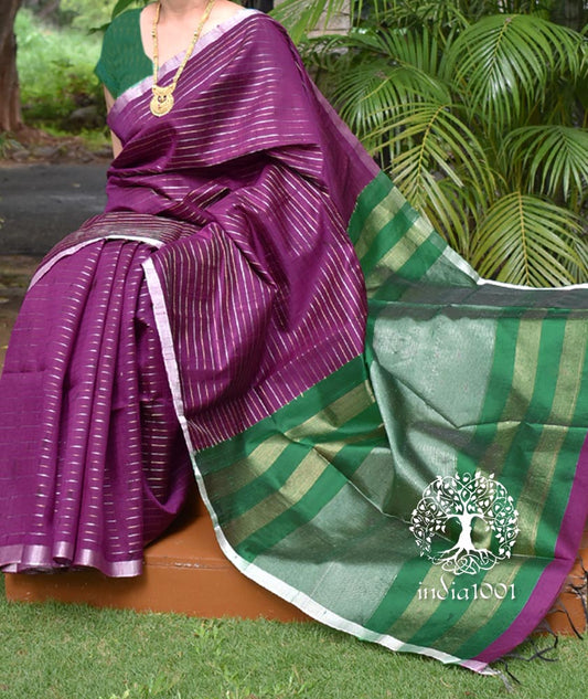 Handwoven Pure Dupion Silk Saree