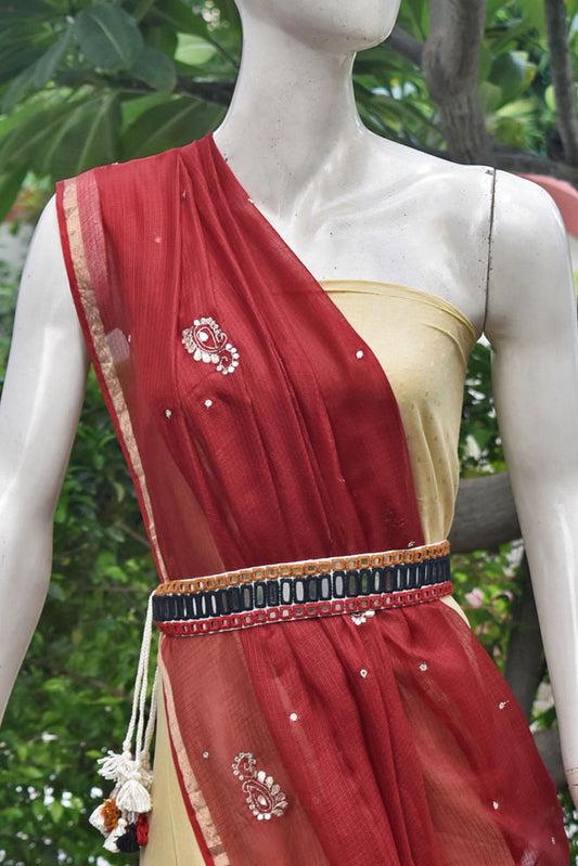 Handcrafted Mirror Work Kutchi Embroidery Dori Belt / Kamarbandh