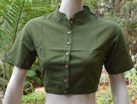 Cotton Blouse with Collar -  Size  - 34, 36, 38, 40, 42