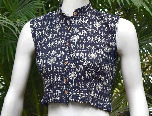 Sleeveless Cotton Blouse/crop top