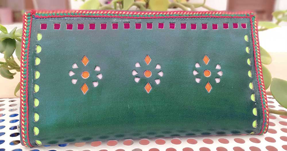 Handcrafted Kutch Punch craft Clutch / Wallet with zipper