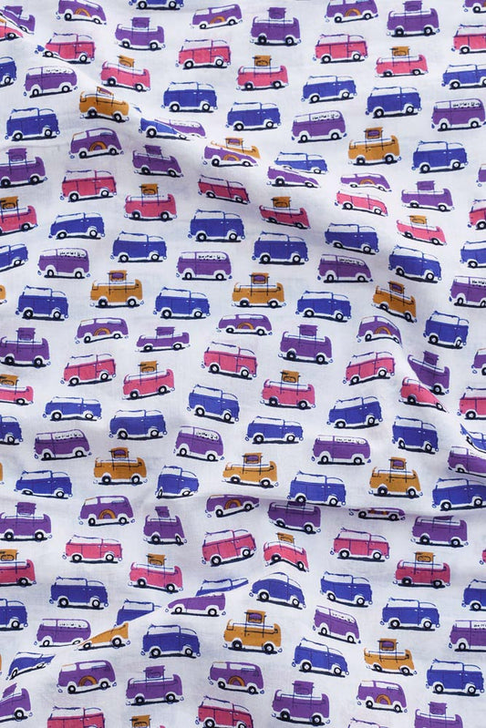 Beautiful Cotton fabric with quirky print ( 2.5 mtrs cut)