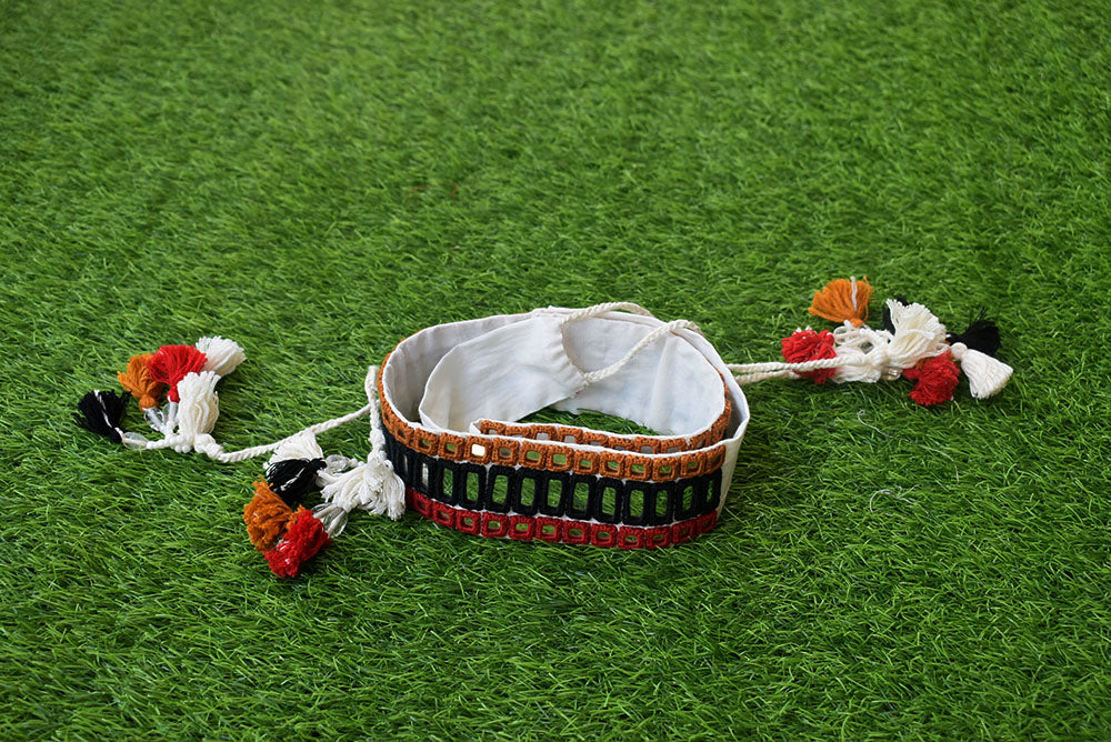Handcrafted Mirror Work Kutchi Embroidery Dori Belt / Kamarbandh