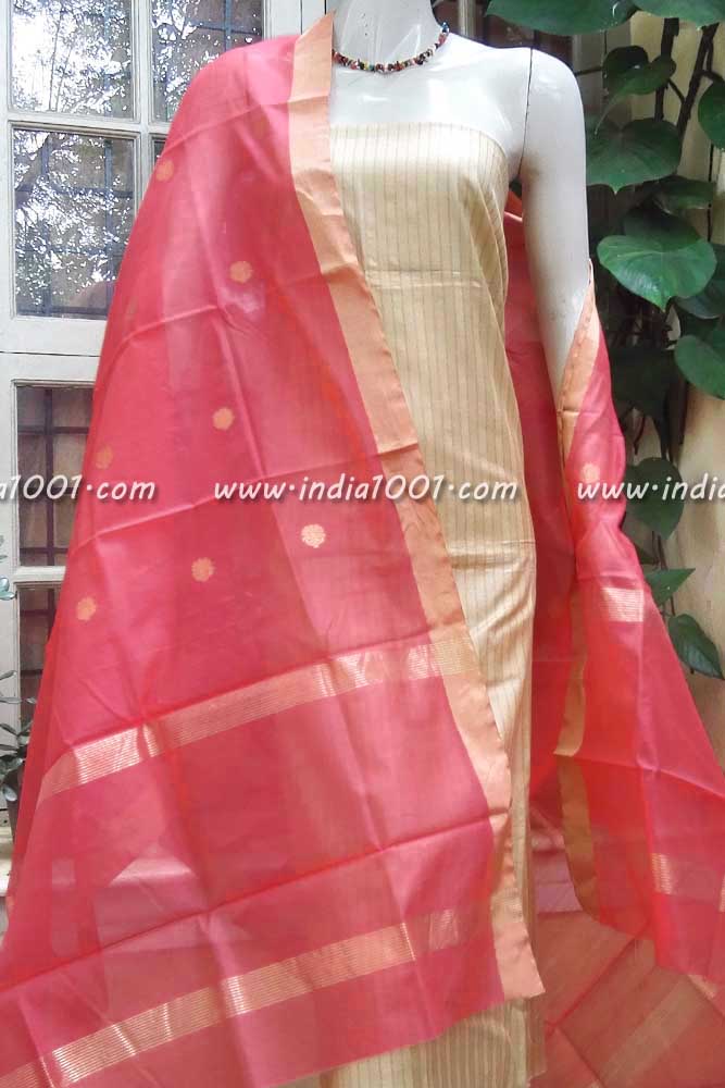 Elegant Woven Handloom Chanderi Dupatta