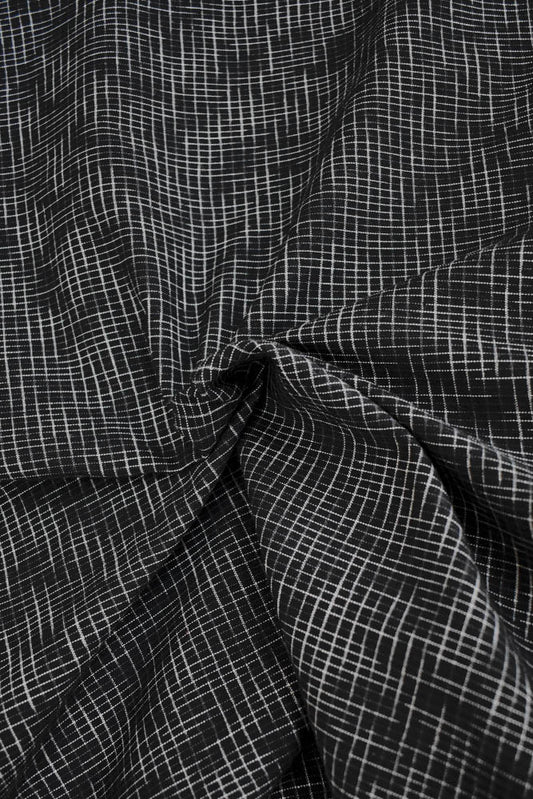 Woven ikkat cotton  fabric ( 2.5 mtrs cut)