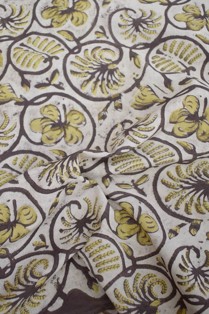Beautiful Ajrakh Dabu Hand Block Printed Cotton Fabric