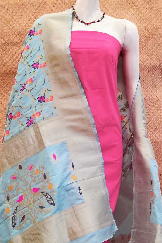 Woven Faux Silk Banarasi Dupatta