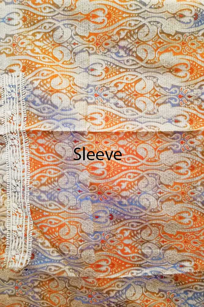 Art Kota Silk Kurta Fabric with Hand Chikankari embroidery