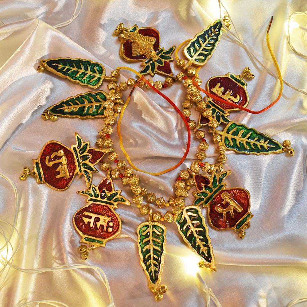 Beautiful Festive Metal Toran with Meenakari work