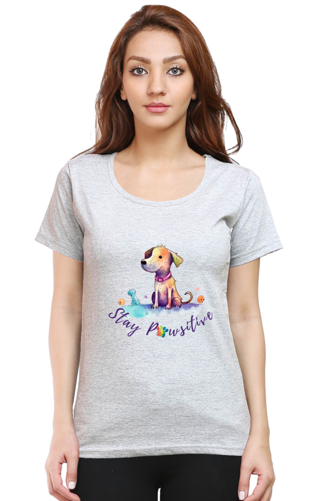 Stay Paw-sitive - Womens T-Shirt