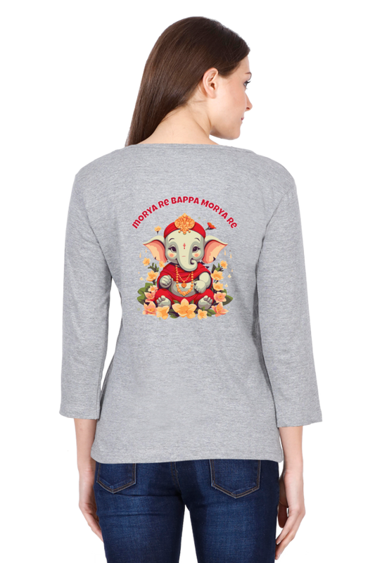 Morya Re Bappa Morya Re, Womens full sleeve T-Shirt