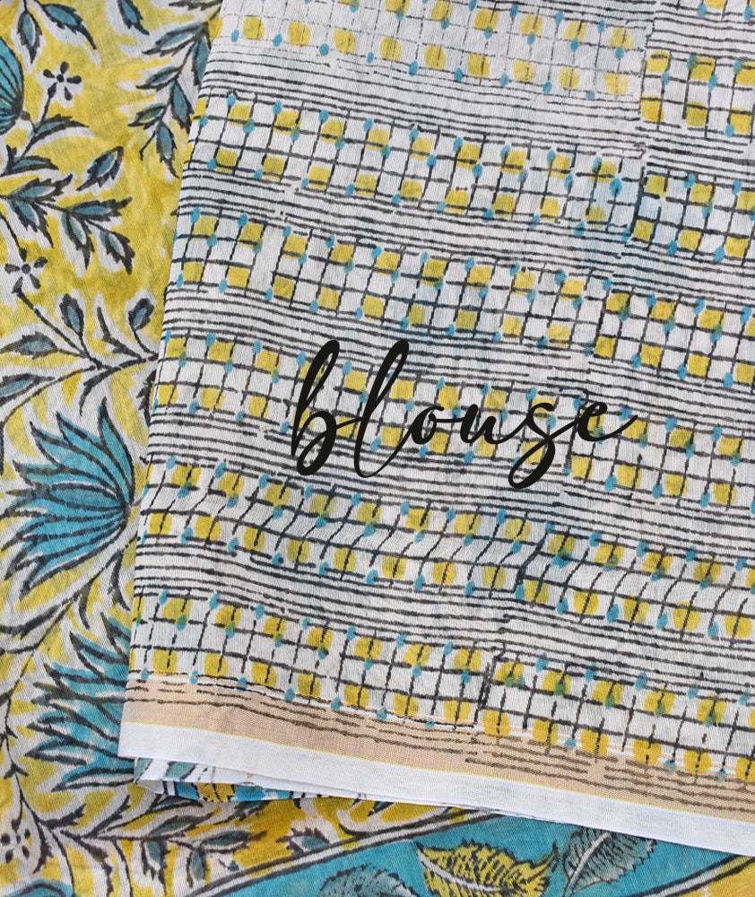 Beautiful Hand Block Printed Chanderi Saree