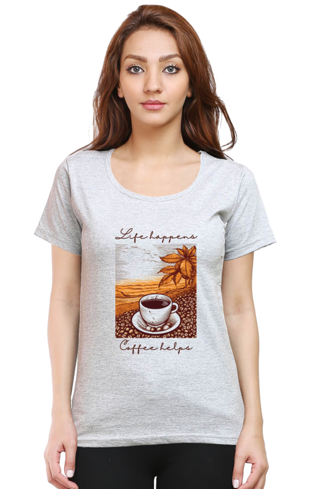 Coffee helps - Womens T-Shirt