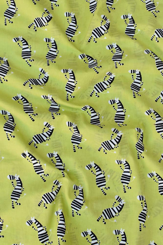 Beautiful Cotton fabric with quirky print ( 2.5 mtrs cut)