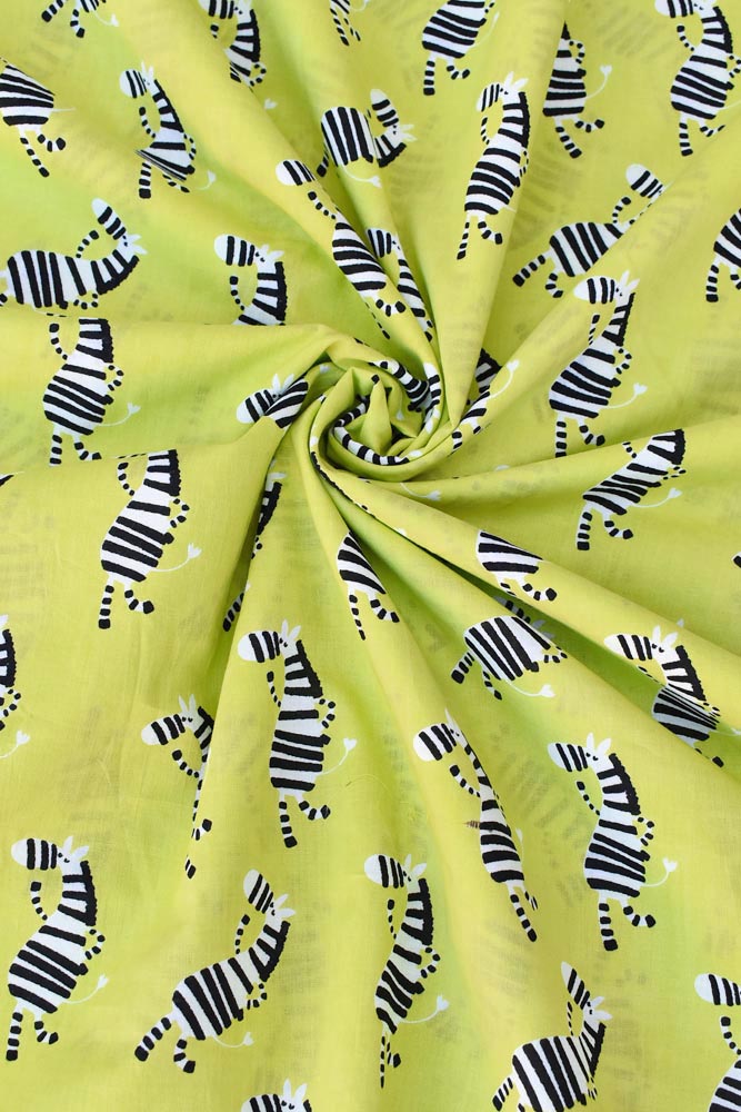 Beautiful Cotton fabric with quirky print ( 2.5 mtrs cut)