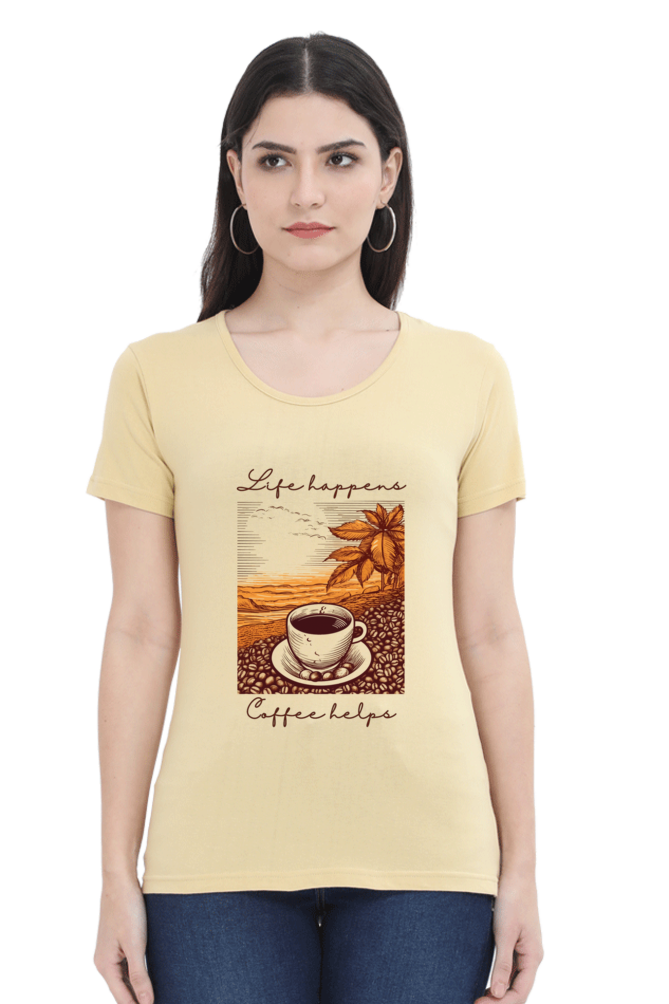 Coffee helps - Womens T-Shirt