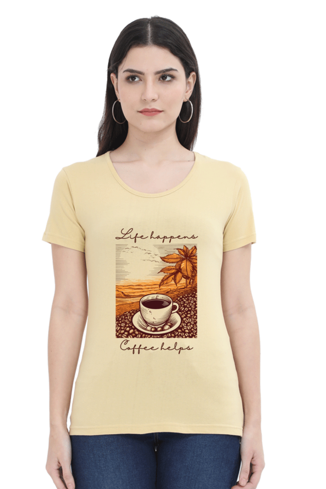 Coffee helps - Womens T-Shirt