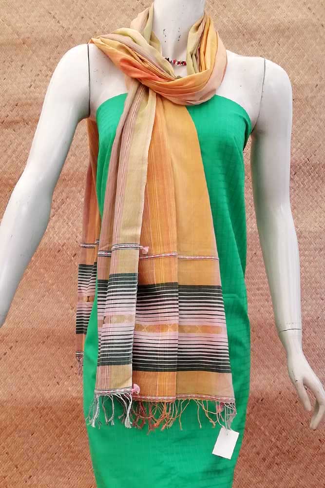 Elegant Woven Cotton Kutch Bhujodi stole